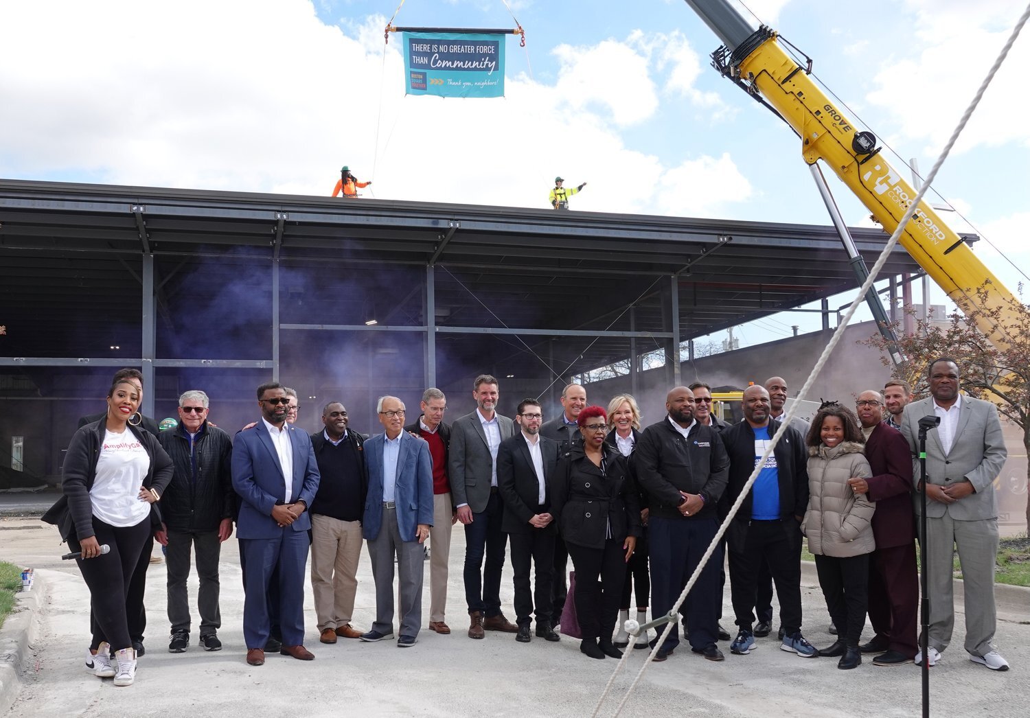 Amplify GR celebrates with a groundbreaking of the Boston Square Community Hub. Courtesy photo.
