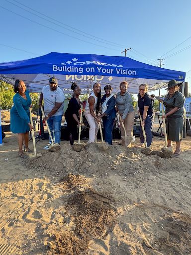 LINC UP celebrate their recent community development at the groundbreaking ceremony for the MoTown Square Affordable Assisted Living, built in 2024.