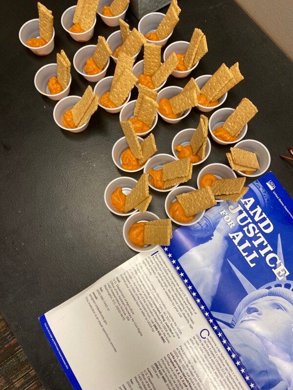 A pumpkin dip that students got to sample as part of the PE-Nut program.
