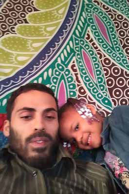 Jacob Pinney-Johnson and his daughter