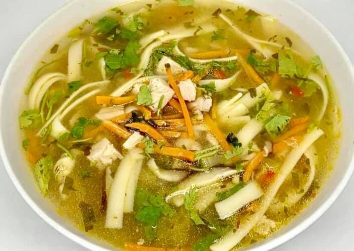 A soup by Fearless Foods Soup Station.