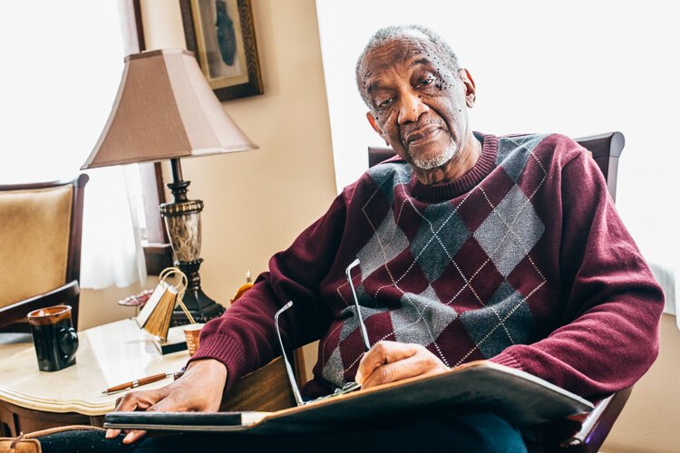 Buddy Hannah, a poet, former radio personality, and Eastside resident, has created haiku (short-form poetry originally from Japan) that will be on some of the tiles used in the Eastside Sunrise Plaza.