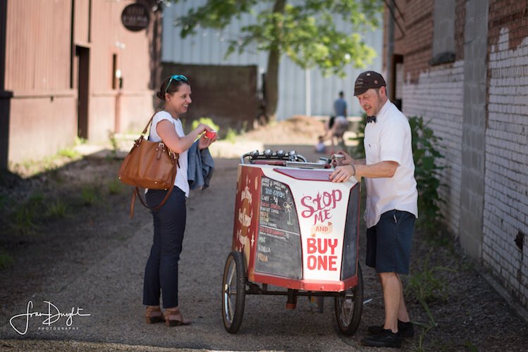 Red Tricycle Ice Cream can be rented for weddings, graduation parties or other special events, and is often at public events around town.