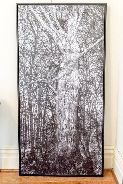 The presence of individual trees is powerfully conveyed in artist Linda Rzoska's work.
