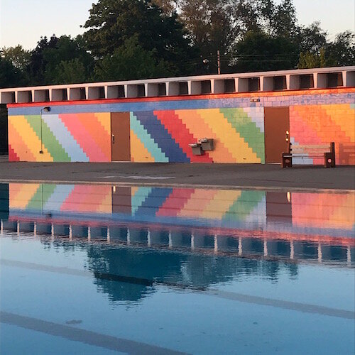 A new look for Kalamazoo's Kik Pool was created by Erik Vasilauskas and Anna Lee Roeder.