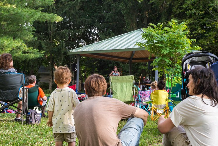 Davis Street Park draws a diverse crowd, including families, students, skateboarders and concertgoers.