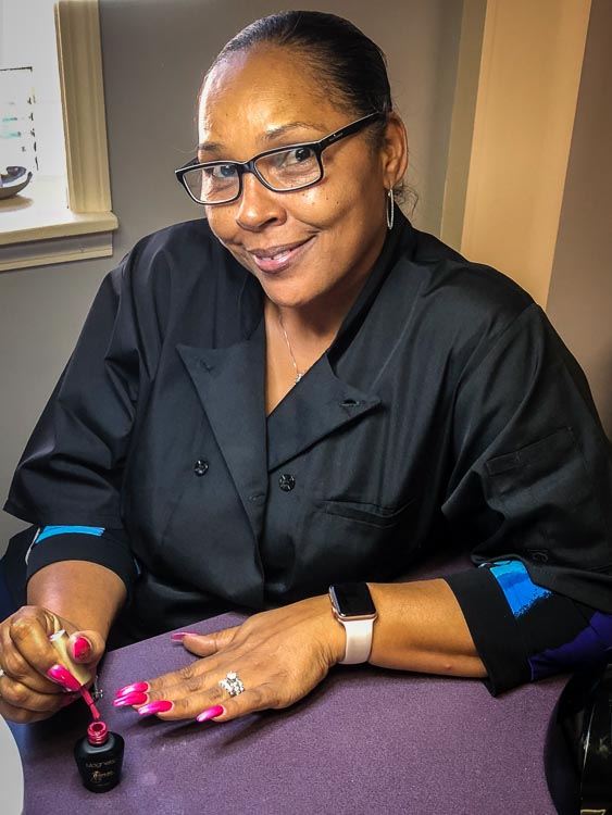 Yvonne Thrash used to travel to Grand Rapids to get her nails done. Photo courtesy Ennoy's Beauty Bar. 