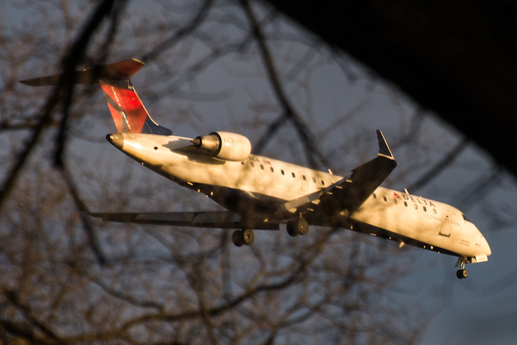 Sometimes the planes flying overhead are very loud and very low. Photo by Fran Dwight