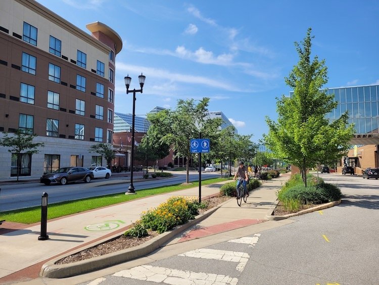 South Bend's MLK Street after two-way conversion.