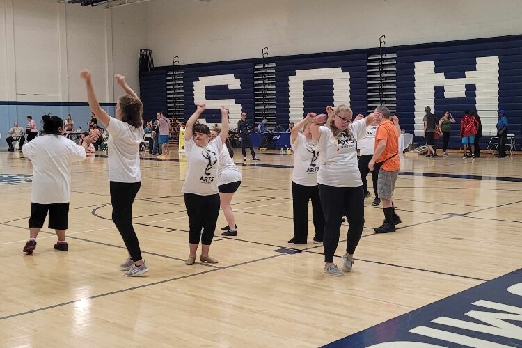 The free event included Arts in Motion dancers.