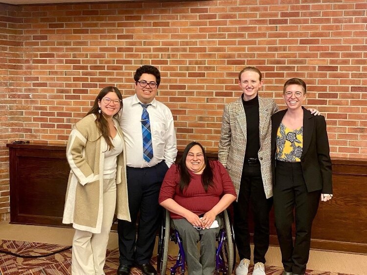 Lucia Rios with the Hope College student organizers.