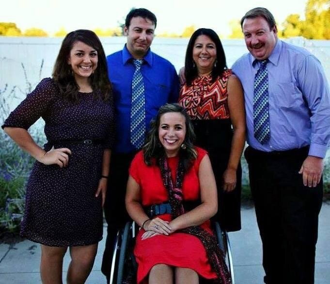 Stephanie Deible with her family.