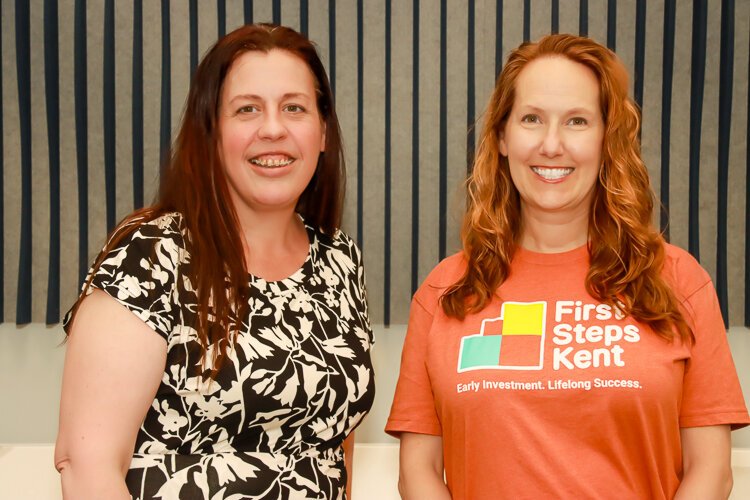 Shelley Roossien, KDL accessibility and inclusion specialist, and Jennifer Headley-Nordman, president, First Steps Kent.