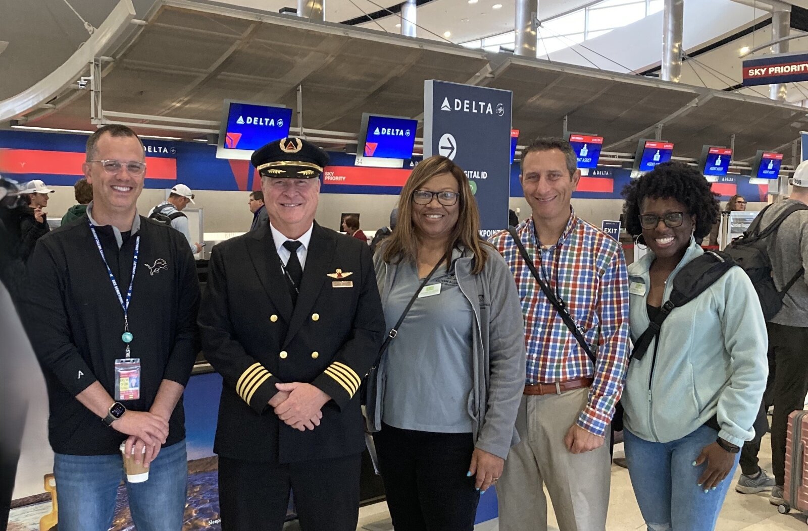 Joanna Lofton, center, and volunteers at the April 26, 2025 event.