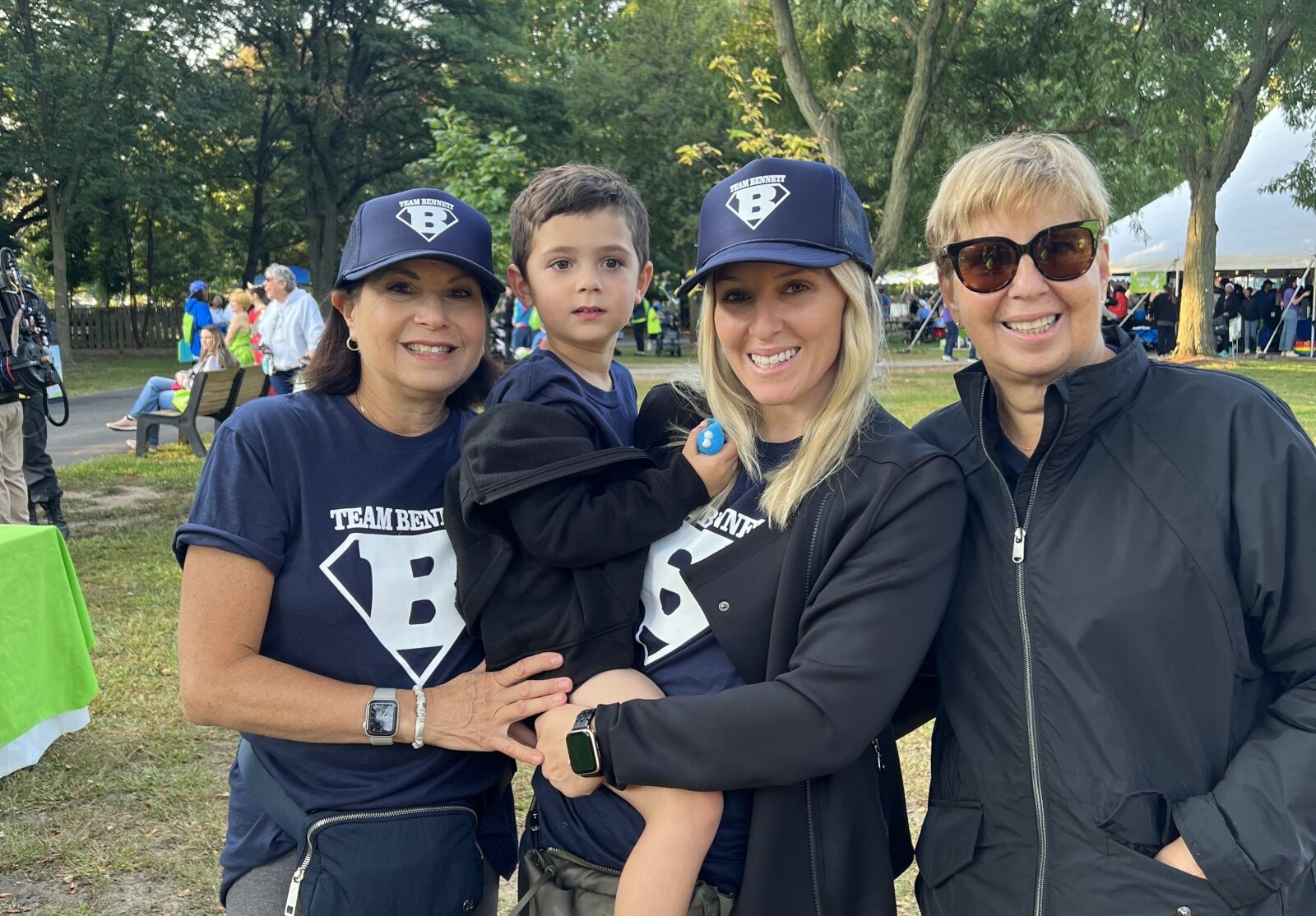 Bennett and Kim Kerwin, center, flanked by other Team Bennett members.