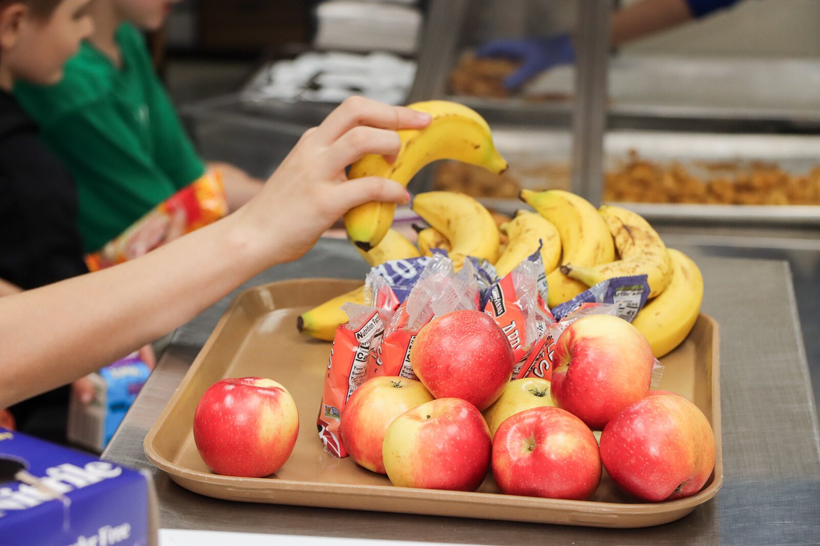 Lunchtime at Oehrli Elementary School in Montague, Mich.
