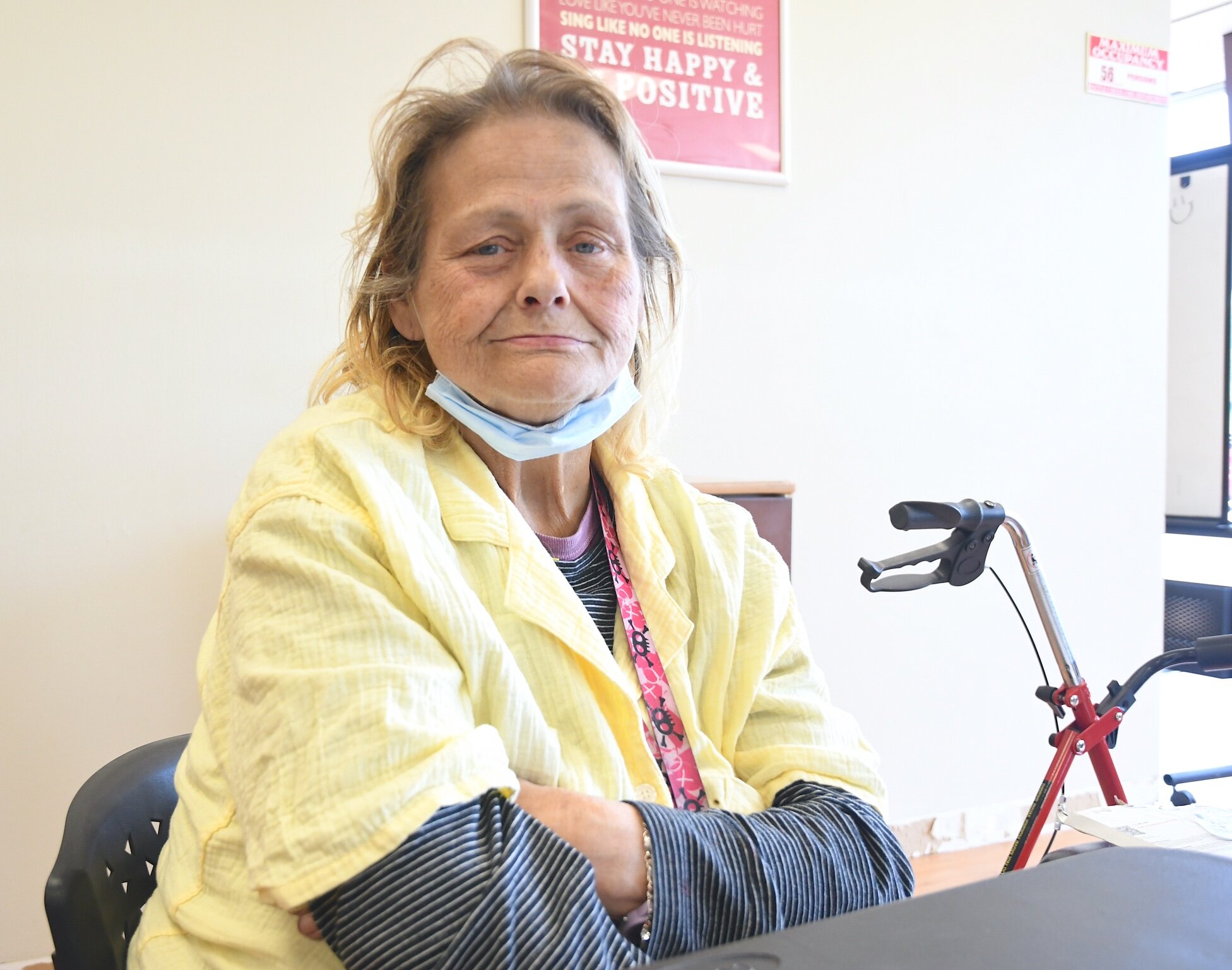 “I am a Battle Creek native, kind of) homeless, but am staying with a friend. I rely on the services at the drop-in center.” Debra Martin, 66.