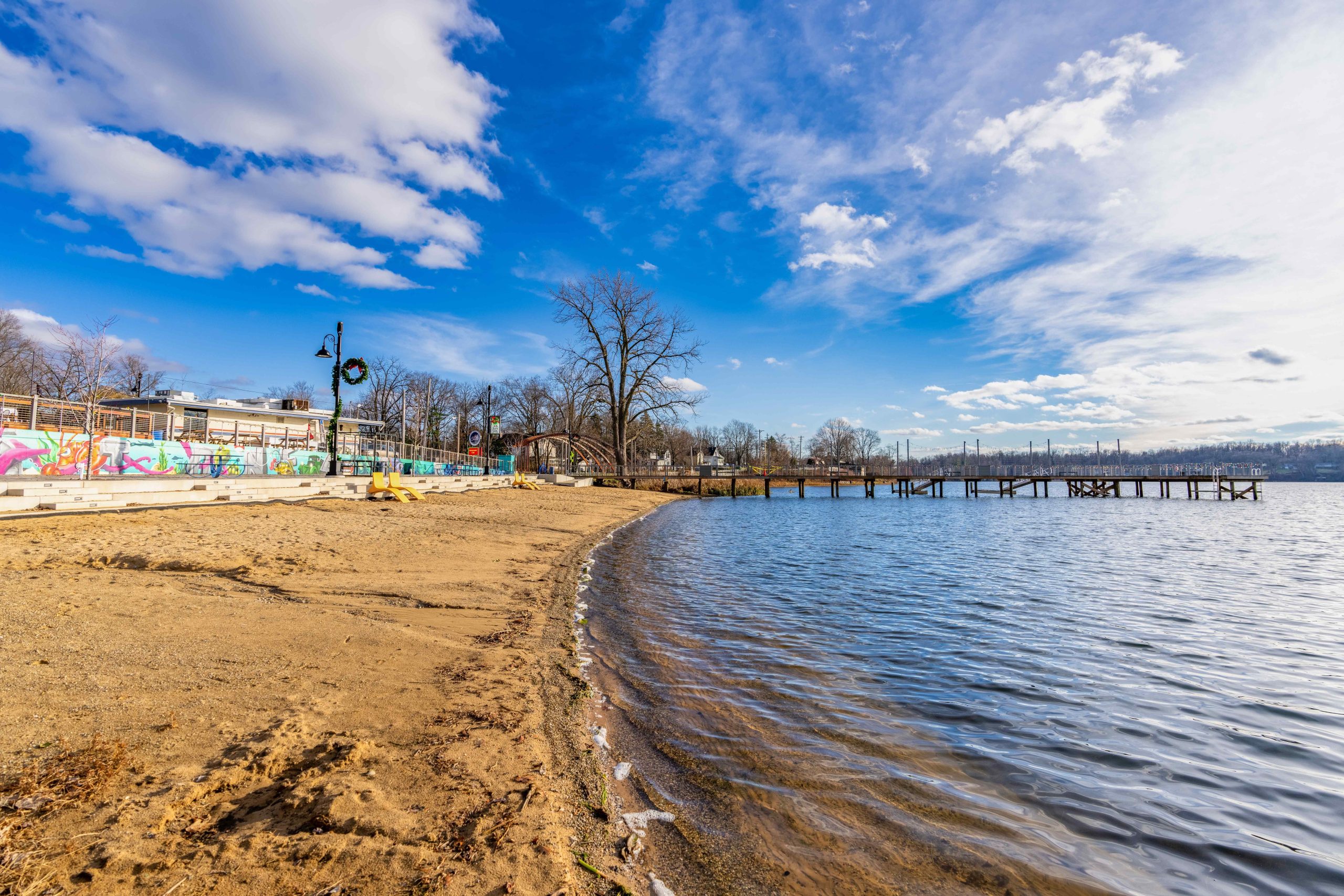 Cassopolis created a beach and park-like amenities along Stone Lake.