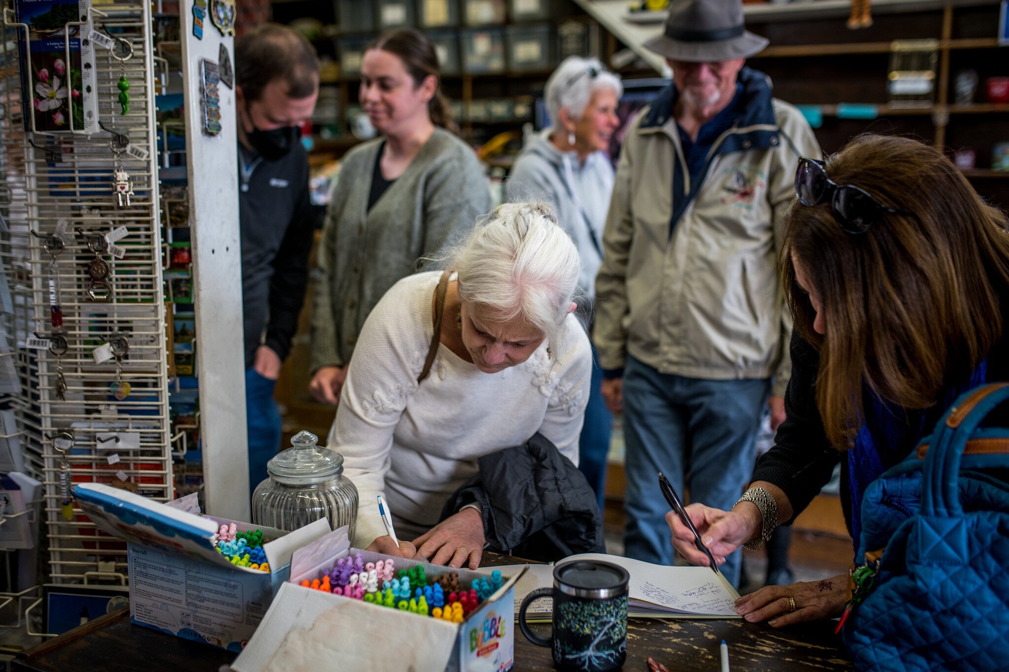 Visitors signed a guest book and included memories they had of Dean Hauck and Michigan News Agency.