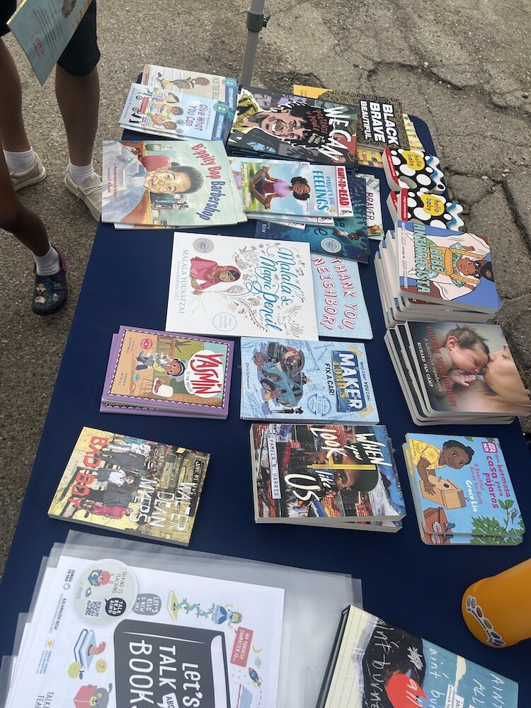 The free books available at Barbershop and Literacy event in the Vine Neighborhood put on by Great Start Collaborative at the Kalamazoo Regional Educational Service Agency (KRESA) and the Vine Neighborhood Association.