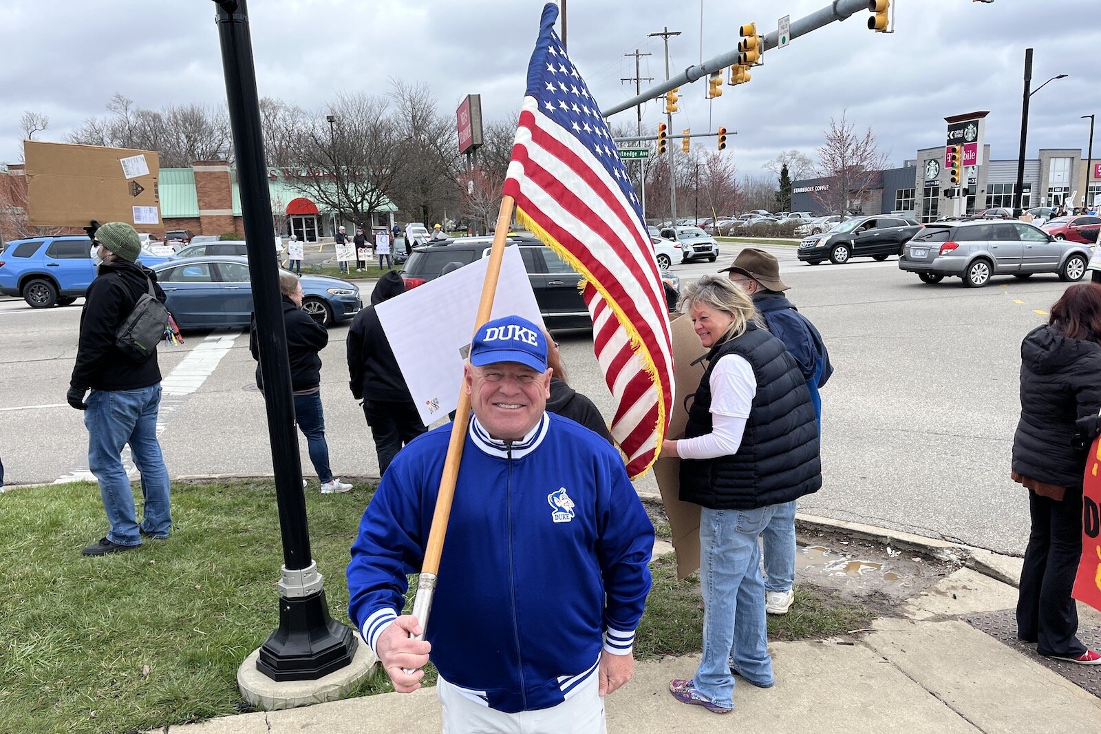 Troy Zukowski-Serlin, of Kalamazoo. "I want to take our rightful share of the American flag."