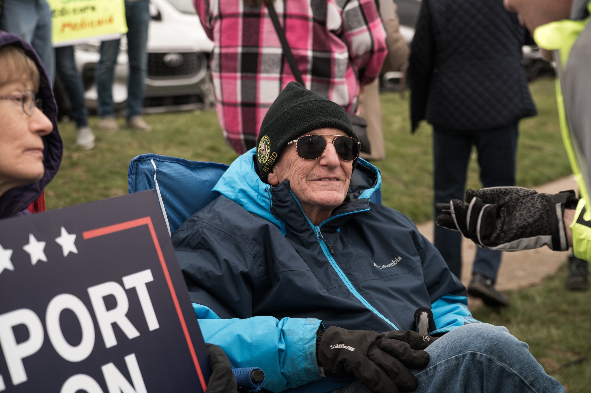 Ron Zellers is a retired army medic. "I'm just glad to see people out here for all those guys who fought for freedom," he says.