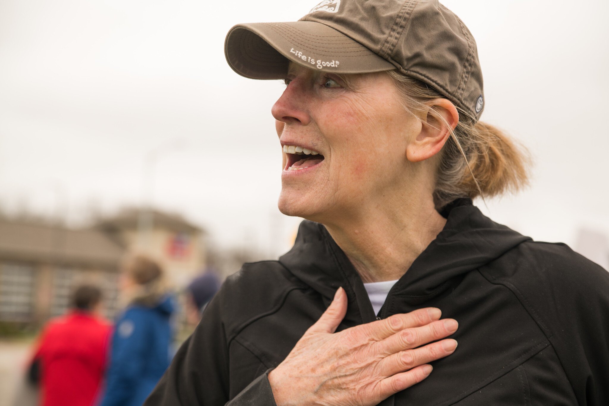 Amy Glass, "I know that if we connect with each other we're stronger, that's why I'm here to just be another body."