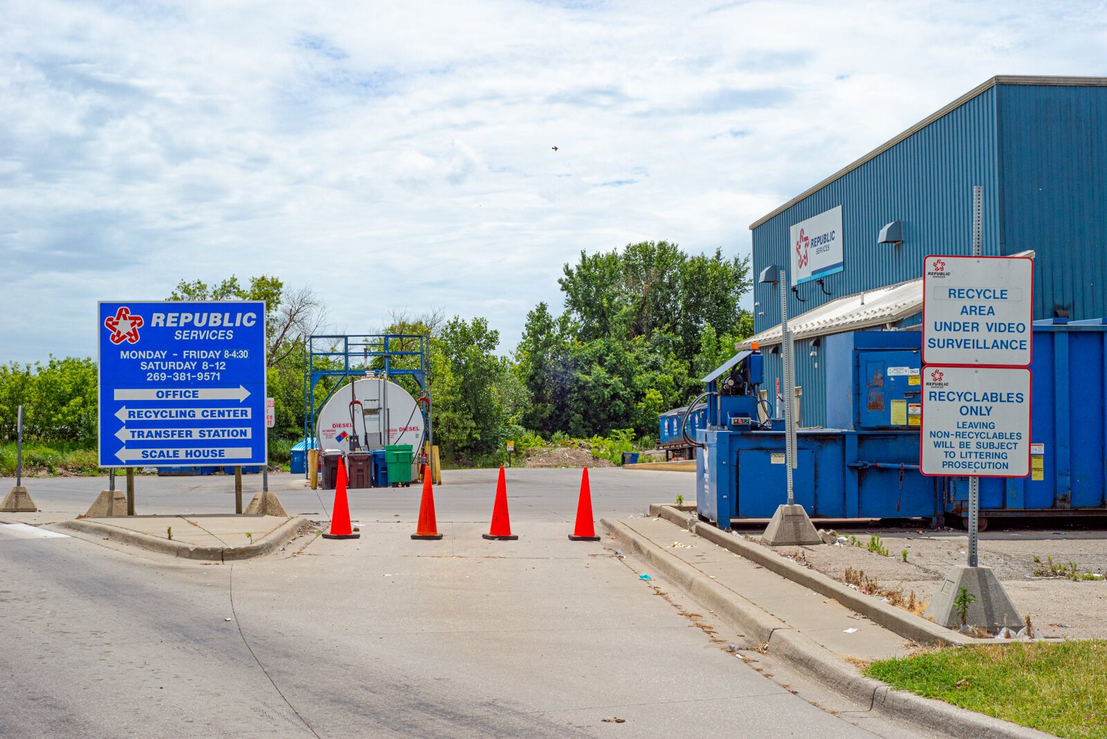 Republic Services' transfer station on Gembitt Circle