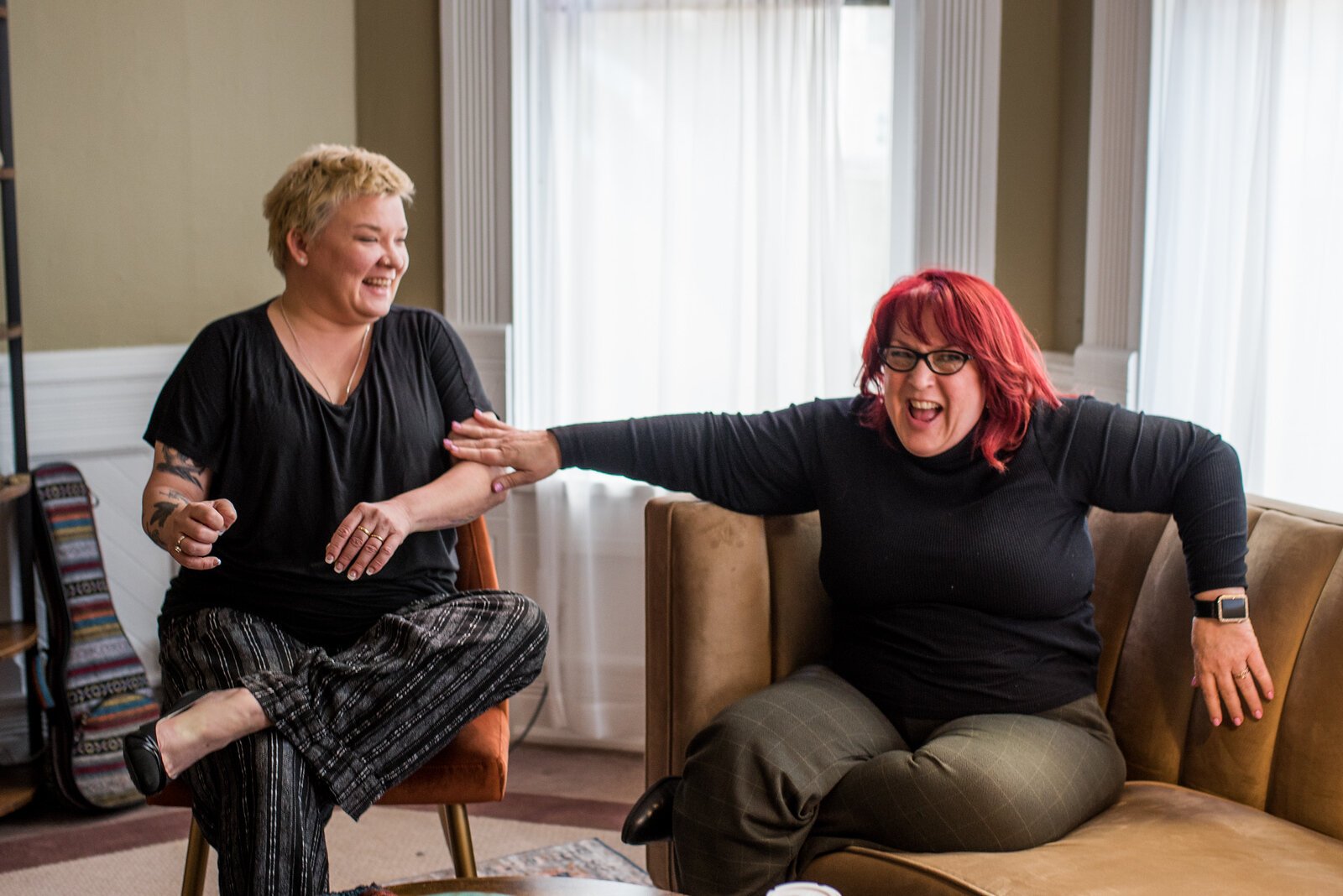 Marla LeMae, right, serves on the board of Kalamazoo Housing Advocates.