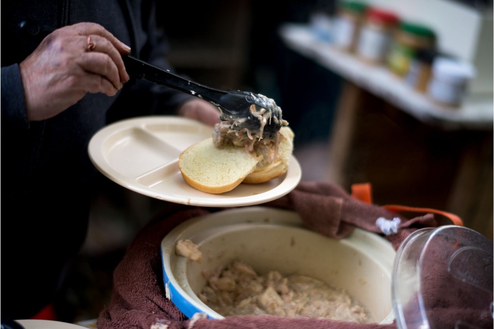 Allowing unsheltered to use their water started was two years ago. The homeowners say they then brought out a power strip for phone charging, "and things have gotten out of control since then. But not in a bad way."