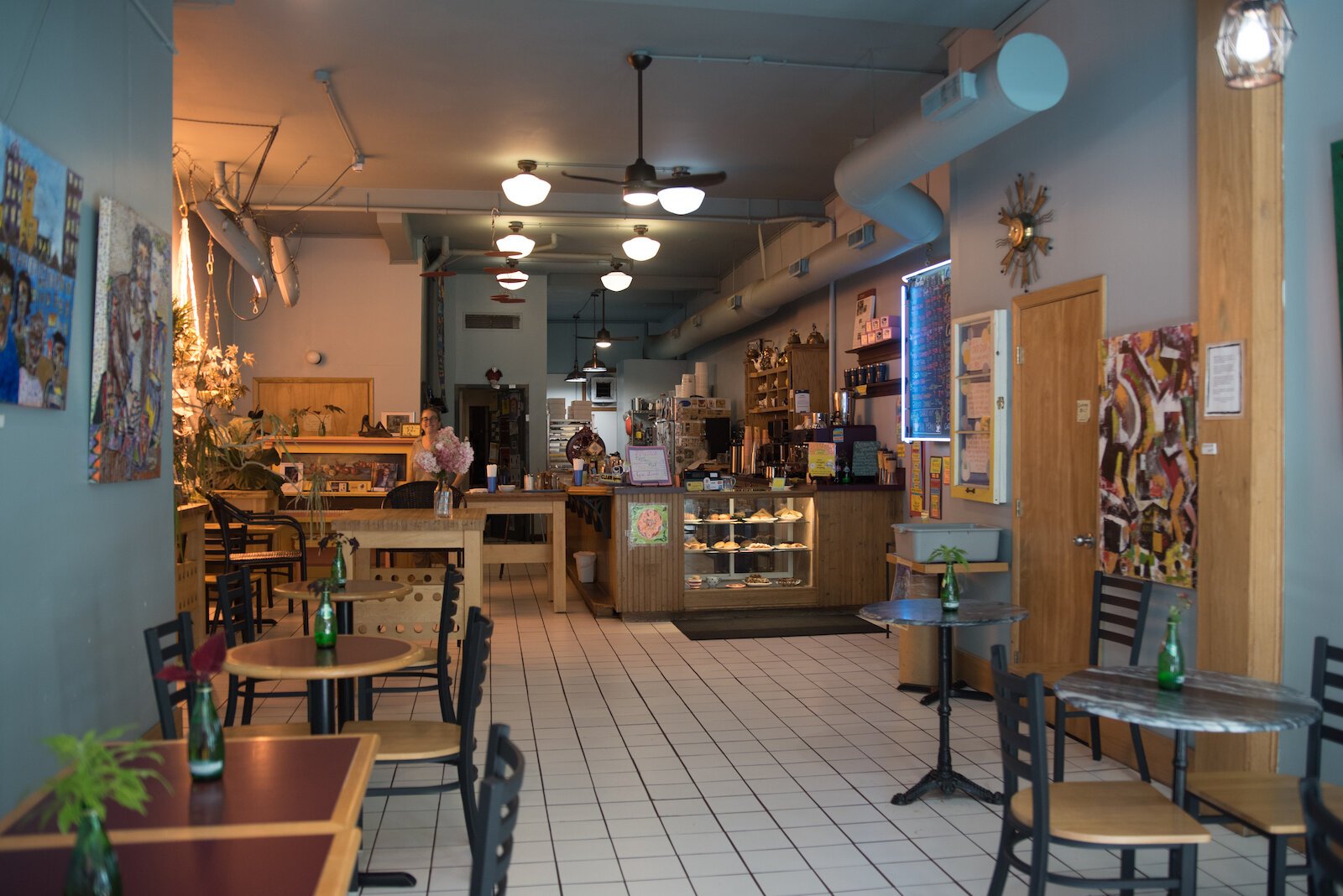 Nothing cookie cutter about the eclectic interior of Caffé Casa which reflects the owners' tastes.