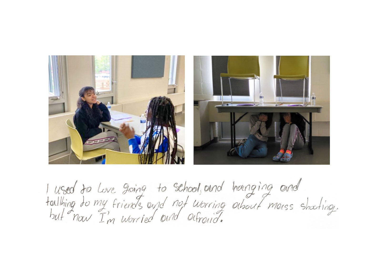 Artwork by Kimberly Nunez and Joyce Ekumbaki.