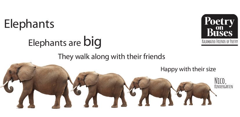 The Friends of Poetry features youth poetry on Metro Transit buses.