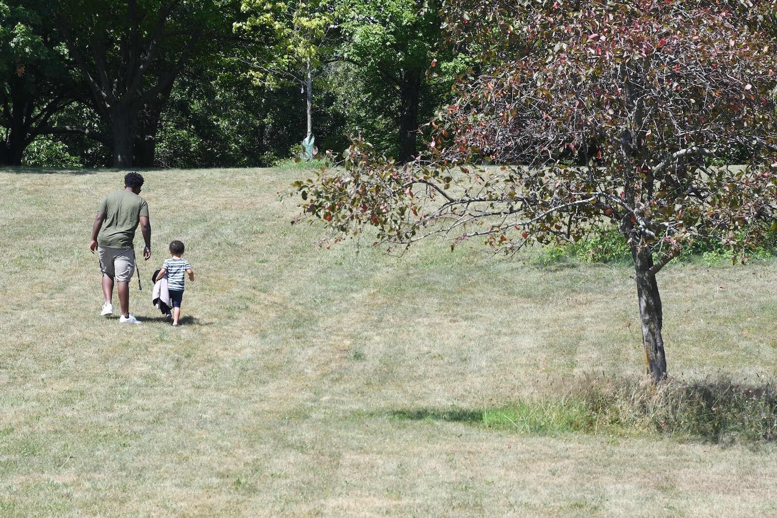 The Hampton family, from left, Bryon, Davin, and Greyson, held by Audrina.