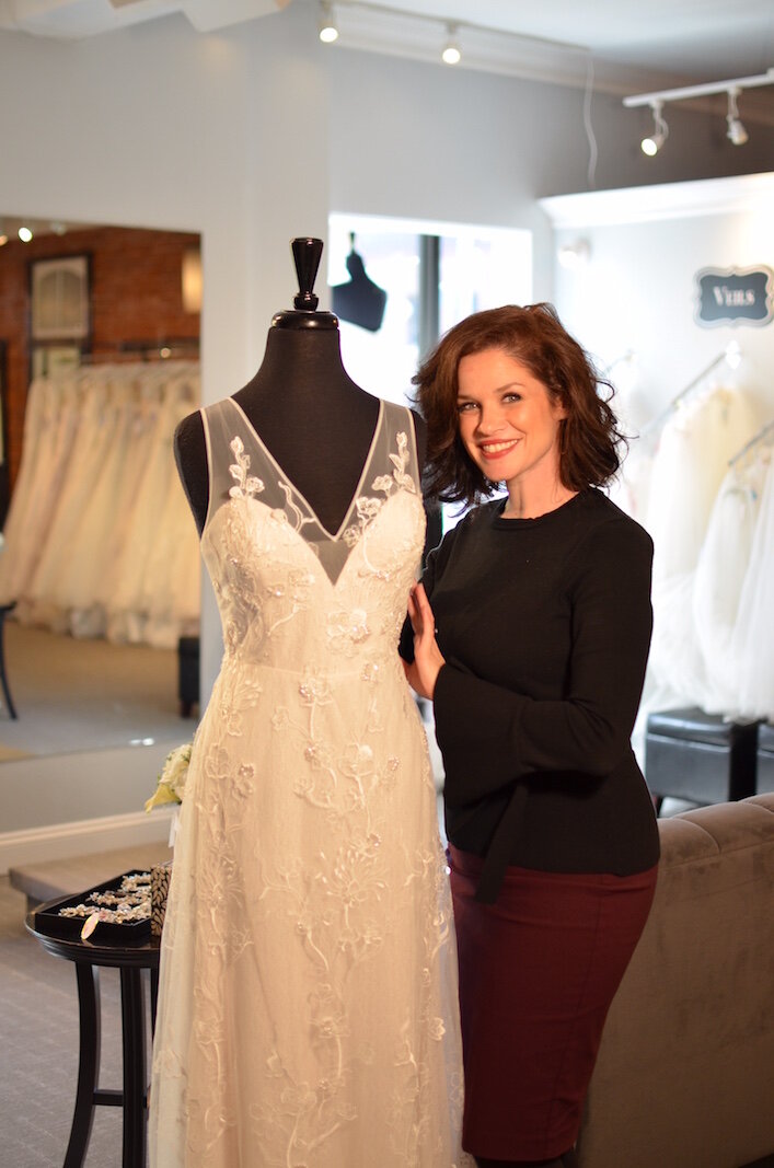 Adrienne Wissner, owner of Memories Bridal & Evening Wear in downtown Kalamazoo