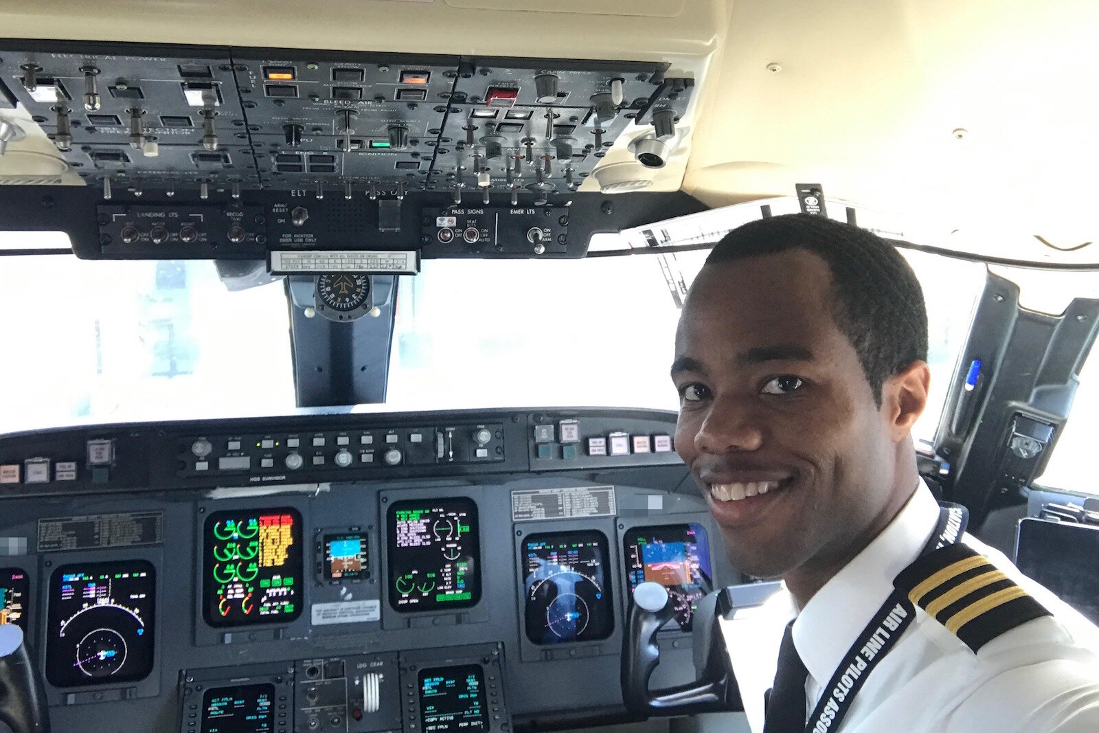 Brian Johnson on the flight deck.