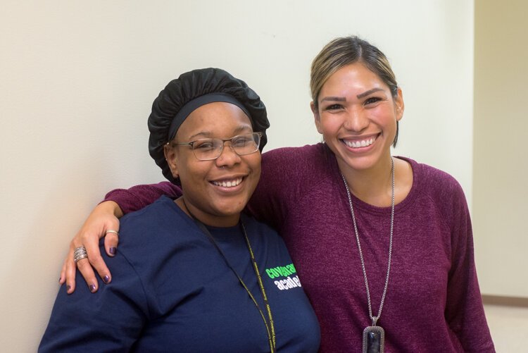  Kalamazoo Covenant Academy student Alexis Kemp and Lluvi Diaz-Lanier, Assistant Operations Director, both agree that Covenant helps youth revive their dreams.