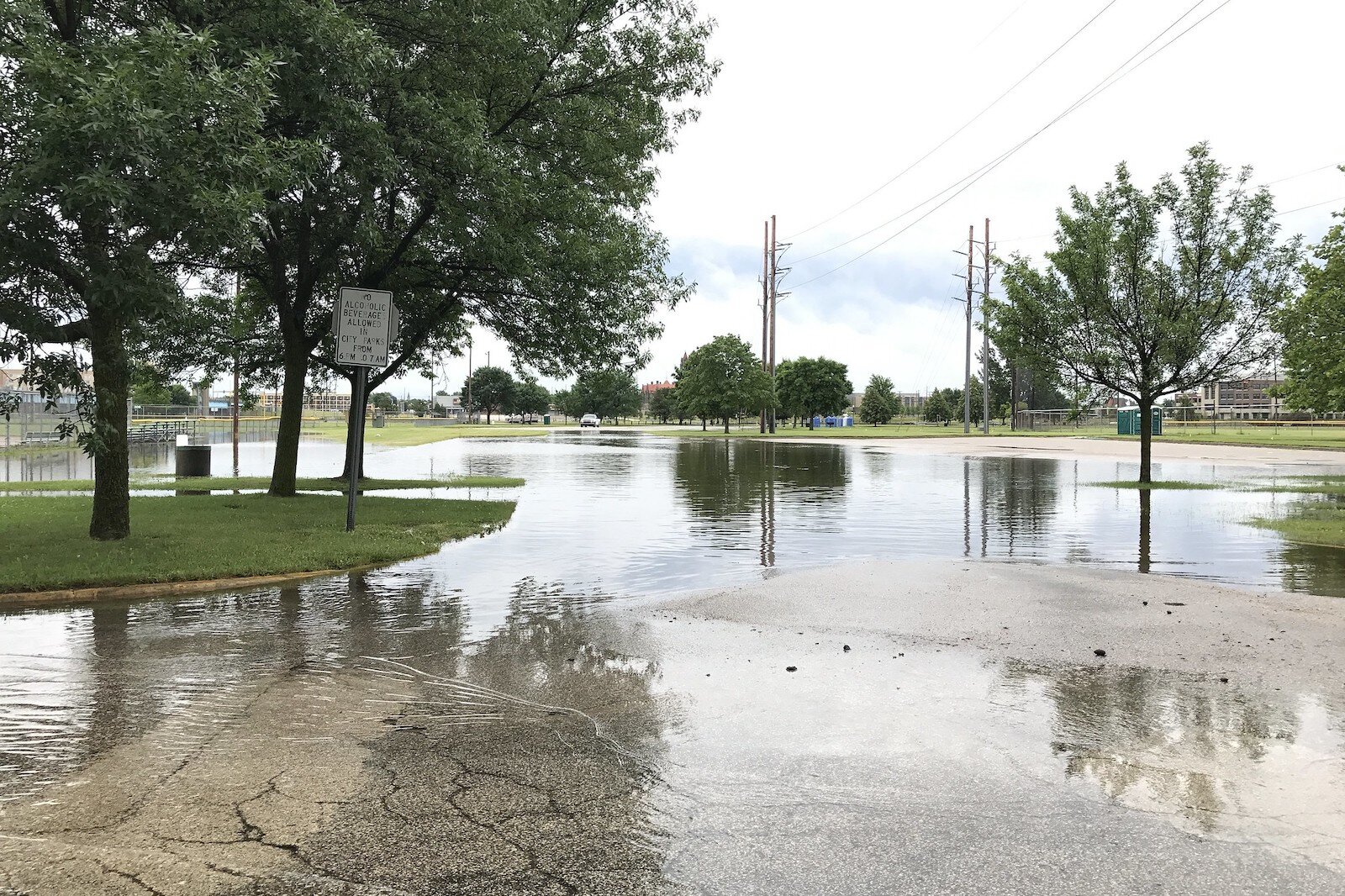 Mid-Michigan flooding in 2017 from Bay City and Bangor Township. Photo courtesy Kip Cronk, Michigan Sea Grant